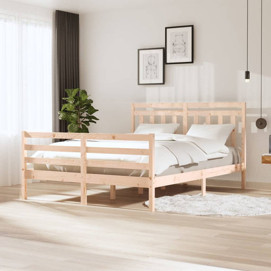 vidaXL Bed Frame Solid Wood 160x200 cm