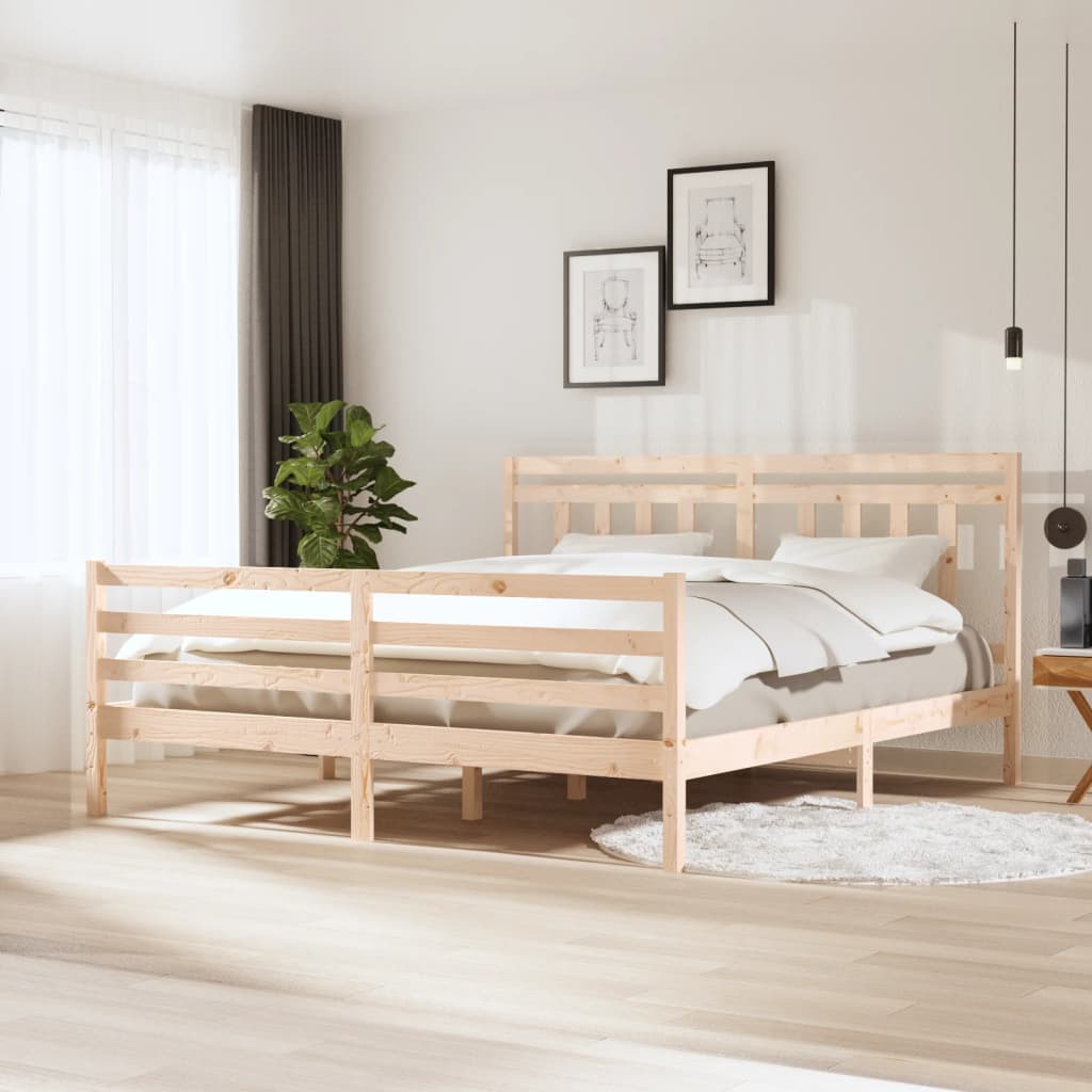 vidaXL Bed Frame 180x200 cm Super King Size Solid Wood