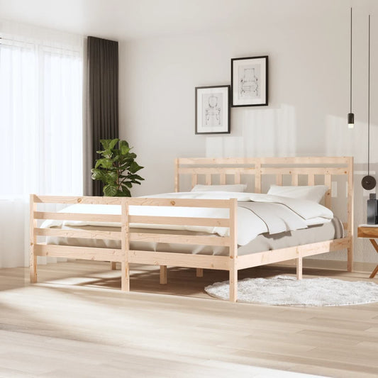 vidaXL Bed Frame 180x200 cm Super King Size Solid Wood