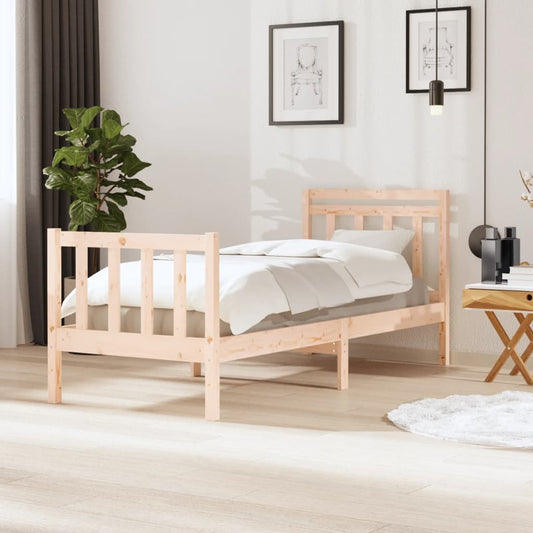 vidaXL Bed Frame Solid Wood 90x200 cm