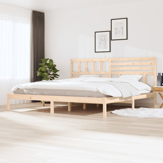 vidaXL Bed Frame 180x200 cm Super King Size Solid Wood Pine