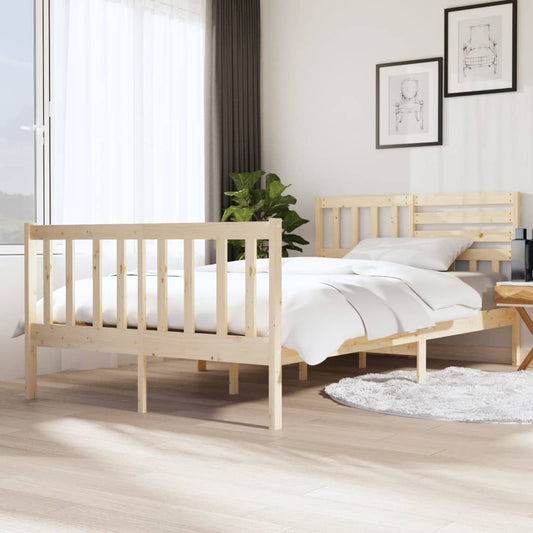 vidaXL Bed Frame Solid Wood 120x200 cm