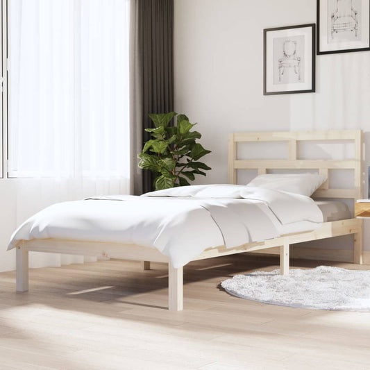 vidaXL Bed Frame Solid Wood Pine 100x200 cm