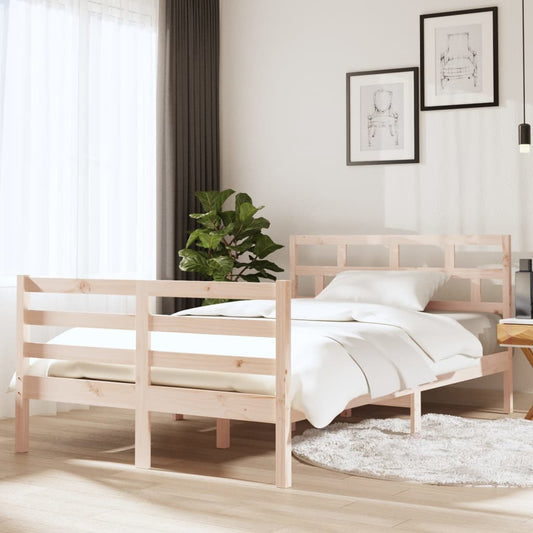 vidaXL Bed Frame 120x190 cm Small Double Solid Wood