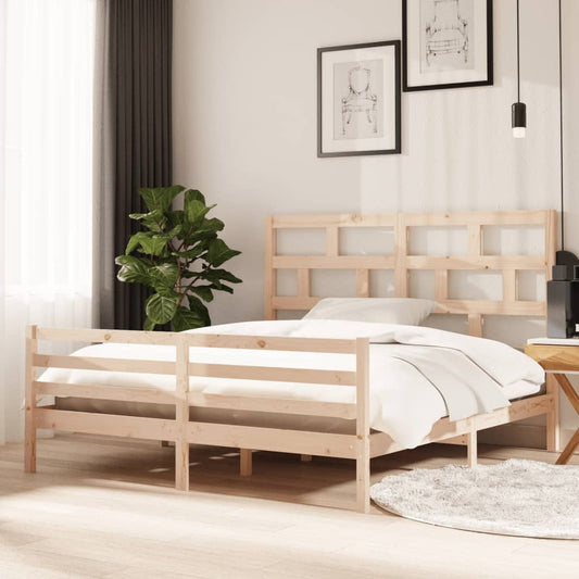 vidaXL Bed Frame Solid Wood 180x200 cm Super King Size