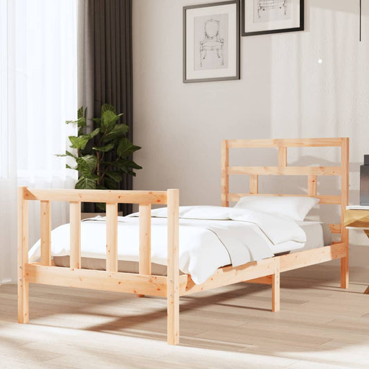 vidaXL Bed Frame Solid Wood Pine 90x200 cm