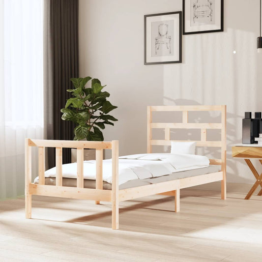 vidaXL Bed Frame Solid Wood Pine 100x200 cm