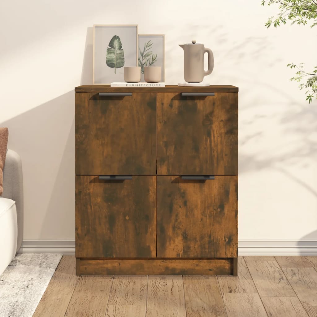 vidaXL Sideboard Smoked Oak 60x30x70 cm Engineered Wood