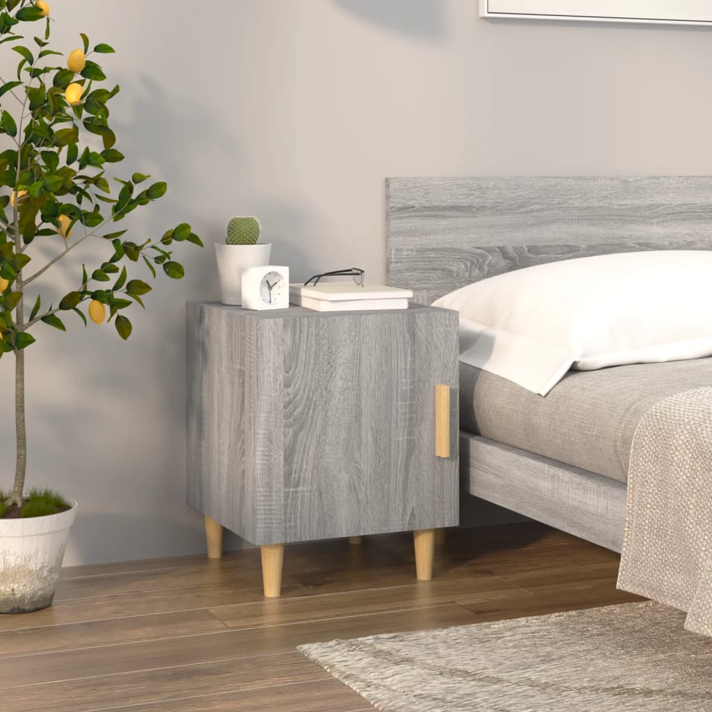 vidaXL Bedside Cabinet Grey Sonoma Engineered Wood