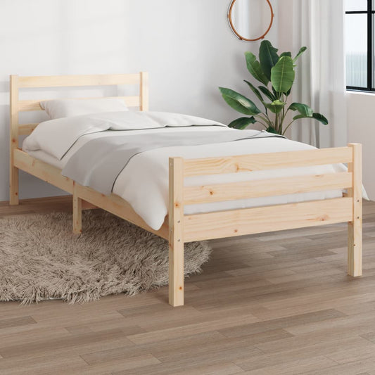 vidaXL Bed Frame Solid Wood 100x200 cm