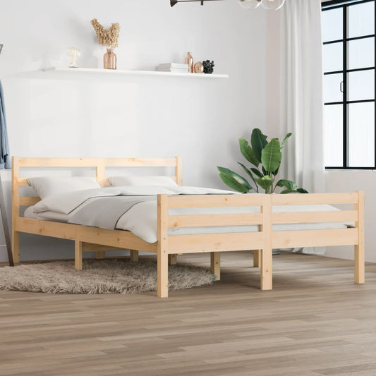 vidaXL Bed Frame Solid Wood 140x200 cm