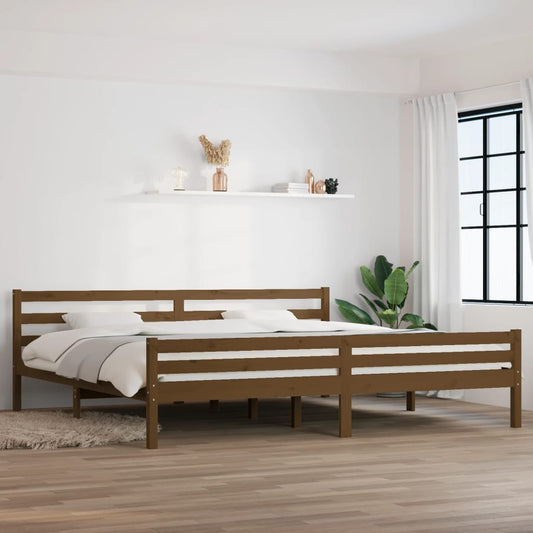 vidaXL Bed Frame Honey Brown Solid Wood 200x200 cm