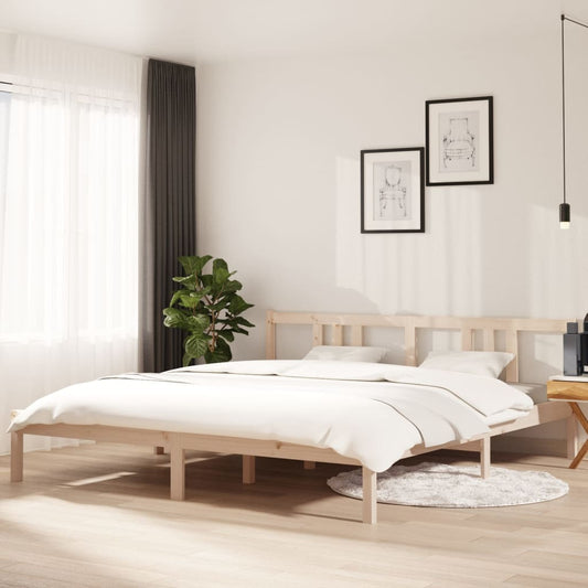vidaXL Bed Frame Solid Wood 180x200 cm Super King Size