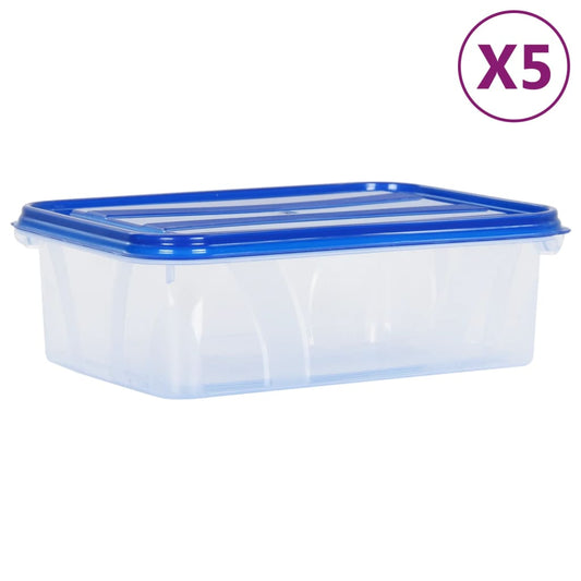 vidaXL Food Storage Containers with Lids 5 pcs PP