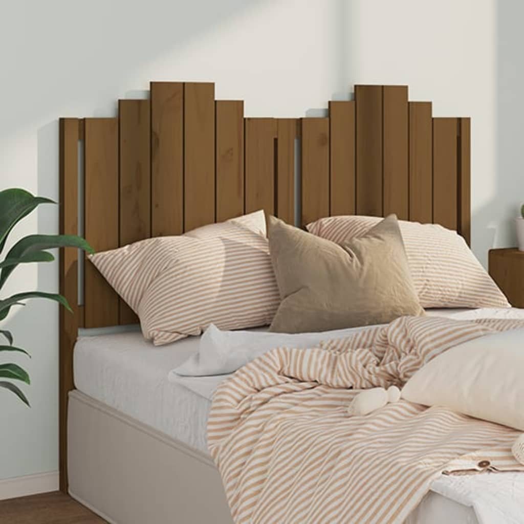 vidaXL Bed Headboard Honey Brown 141x4x110 cm Solid Wood Pine