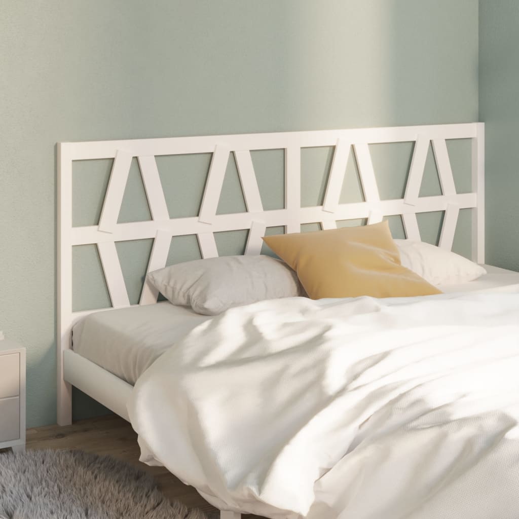 vidaXL Bed Headboard White 186x4x100 cm Solid Wood Pine