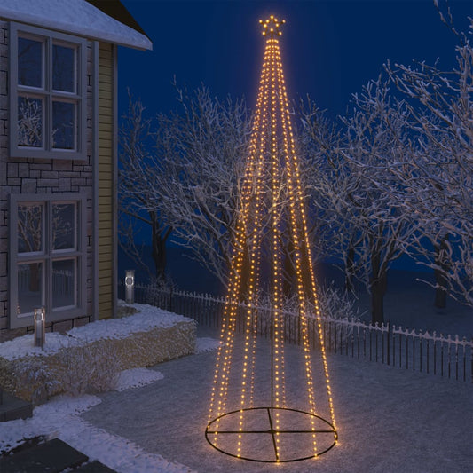 vidaXL Christmas Cone Tree Warm White 732 LEDs 160x500 cm