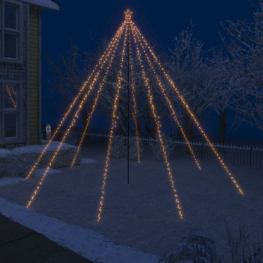 vidaXL Christmas Tree with Spike Warm White 732 LEDs 500 cm