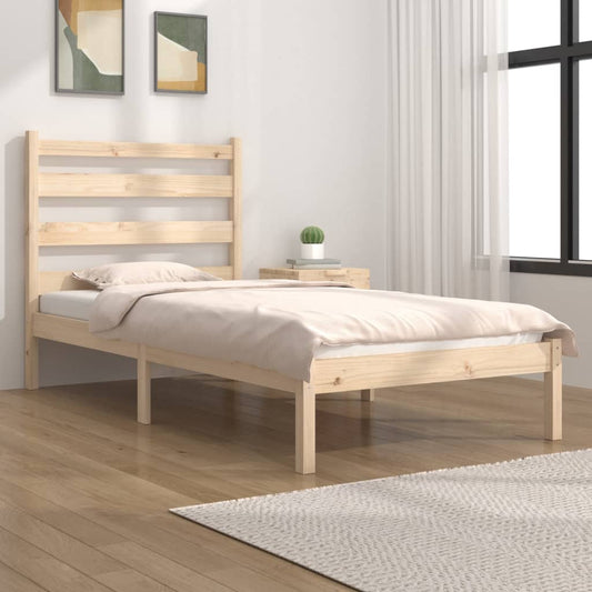 vidaXL Bed Frame Solid Wood Pine 90x200 cm