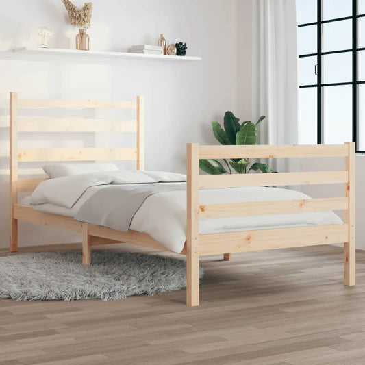 vidaXL Bed Frame Solid Wood Pine 100x200 cm