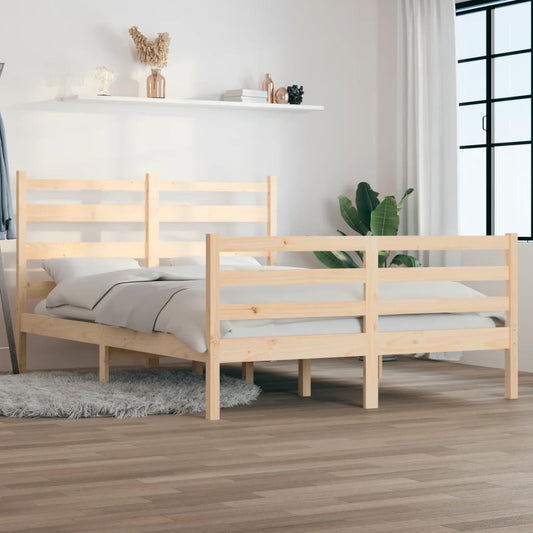 vidaXL Bed Frame Solid Wood Pine 120x200 cm