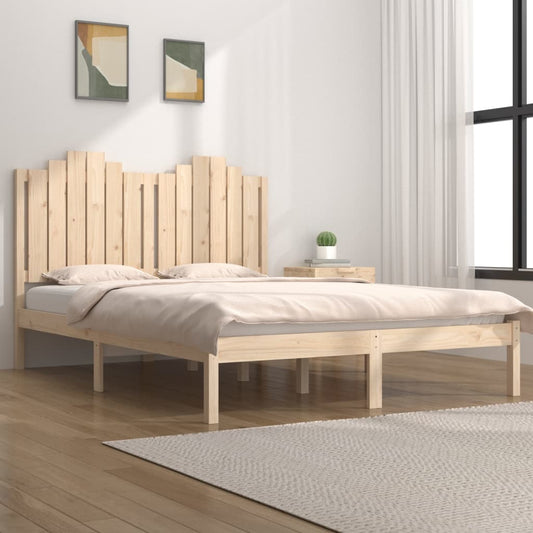 vidaXL Bed Frame Solid Wood Pine 120x190 cm Small Double