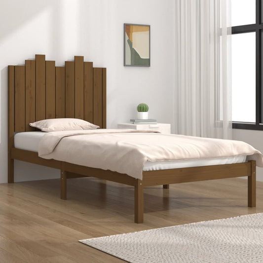 vidaXL Bed Frame Honey Brown Solid Wood Pine 90x200 cm