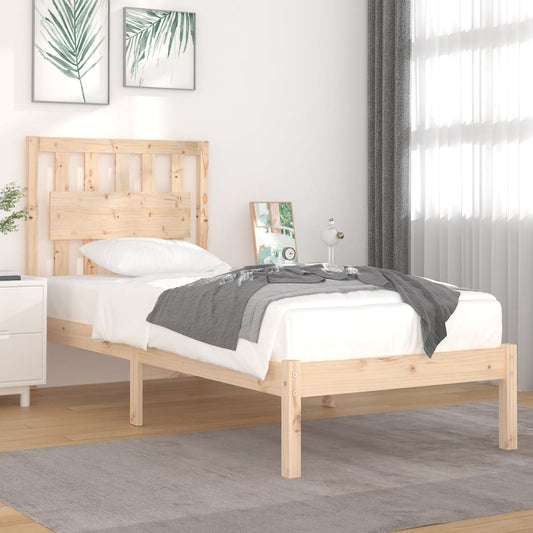vidaXL Bed Frame Solid Wood Pine 90x190 cm Single
