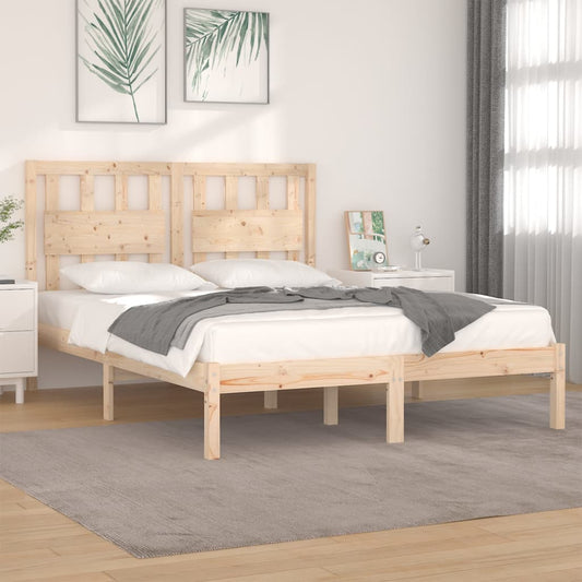 vidaXL Bed Frame Solid Wood Pine 150x200 cm King Size