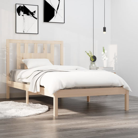 vidaXL Bed Frame Solid Wood Pine 90x200 cm