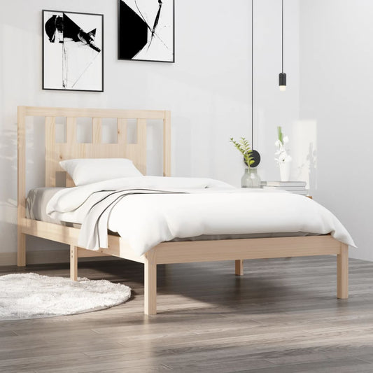 vidaXL Bed Frame Solid Wood Pine 100x200 cm