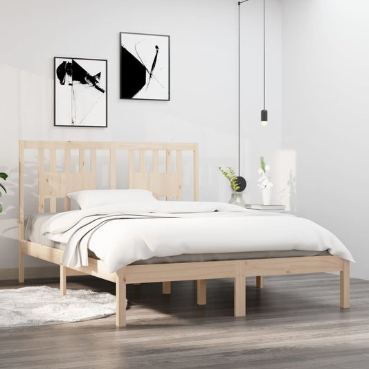vidaXL Bed Frame Solid Wood Pine 120x200 cm
