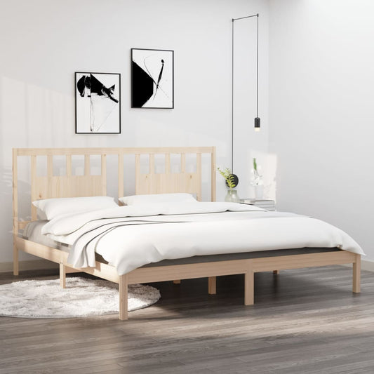 vidaXL Bed Frame Solid Wood Pine 200x200 cm