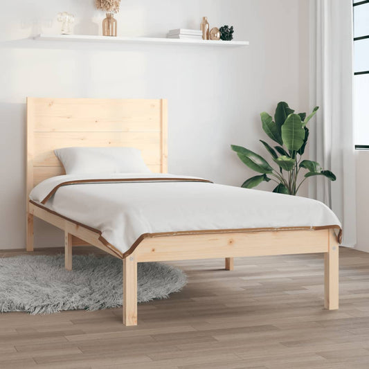 vidaXL Bed Frame Solid Wood Pine 90x200 cm