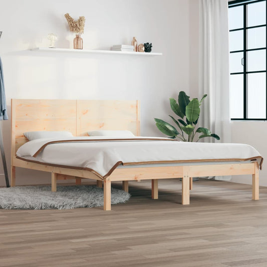 vidaXL Bed Frame Solid Wood Pine 160x200 cm