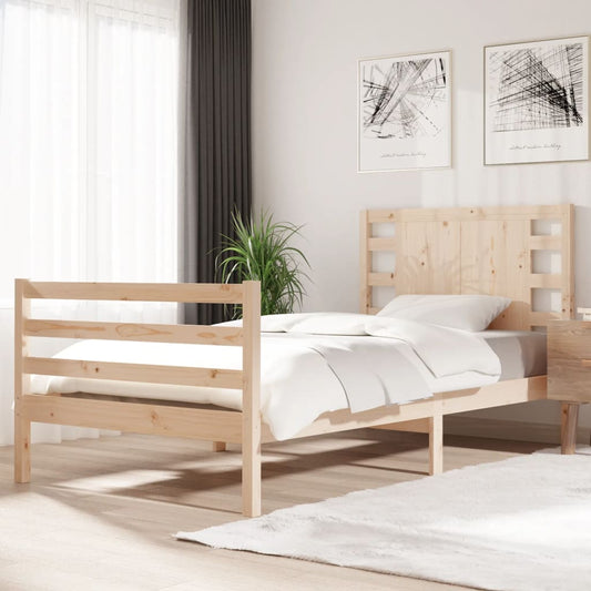 vidaXL Bed Frame Solid Wood Pine 90x200 cm