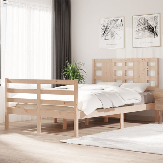 vidaXL Bed Frame Solid Wood Pine 120x200 cm