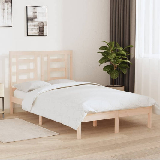 vidaXL Bed Frame Solid Wood 120x190 cm Small Double