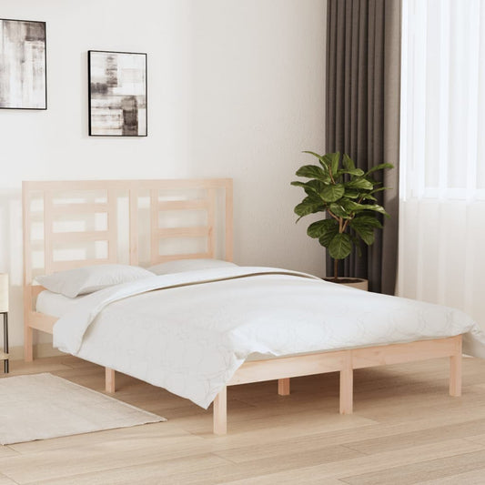 vidaXL Bed Frame Solid Wood Pine 140x200 cm