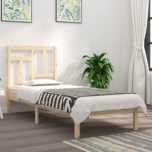 vidaXL Bed Frame Solid Wood Pine 90x200 cm
