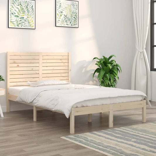 vidaXL Bed Frame Solid Wood 120x190 cm Small Double