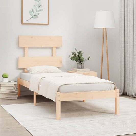 vidaXL Bed Frame Solid Wood 90x190 cm Single