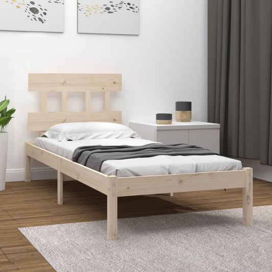 vidaXL Bed Frame Solid Wood 90x190 cm Single