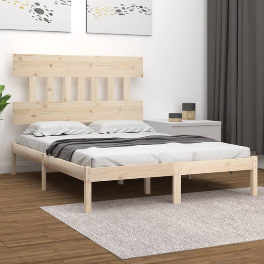 vidaXL Bed Frame Solid Wood 120x190 cm Small Double