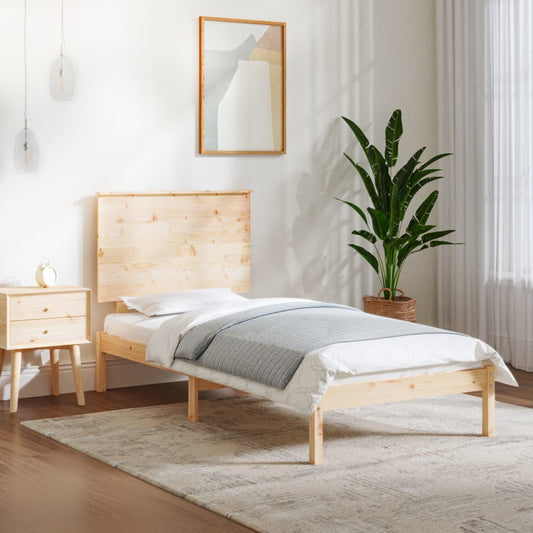 vidaXL Bed Frame Solid Wood Pine 90x200 cm