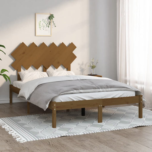 vidaXL Bed Frame Honey Brown 120x200 cm Solid Wood