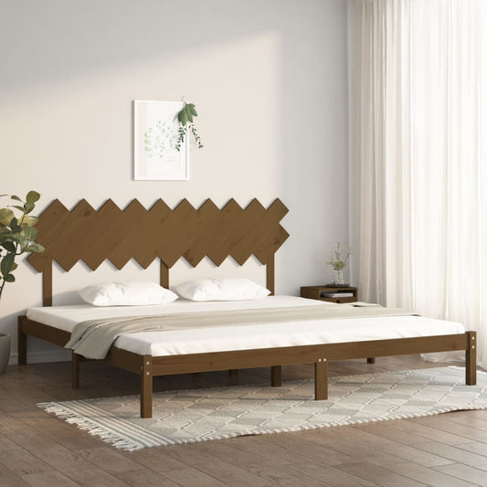 vidaXL Bed Frame Honey Brown 200x200 cm Solid Wood