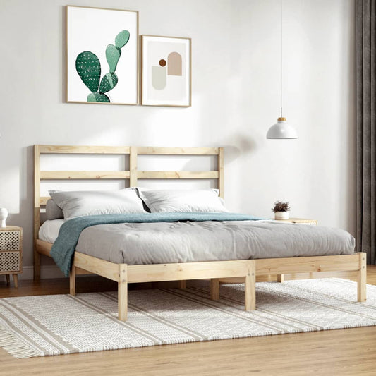 vidaXL Bed Frame Solid Wood Pine 120x200 cm