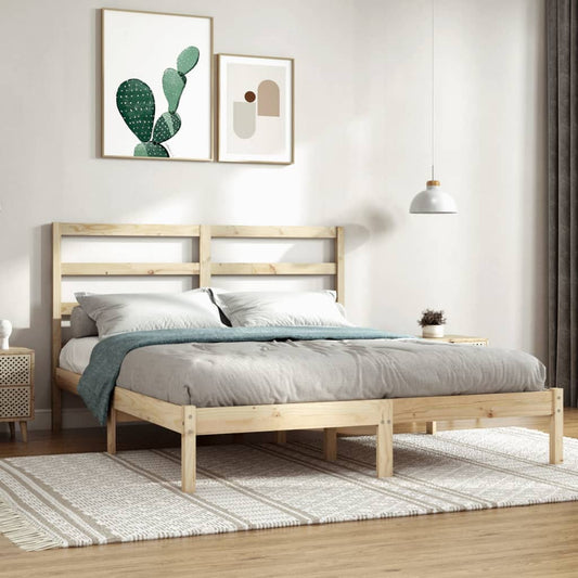 vidaXL Bed Frame Solid Wood 150x200 cm King Size