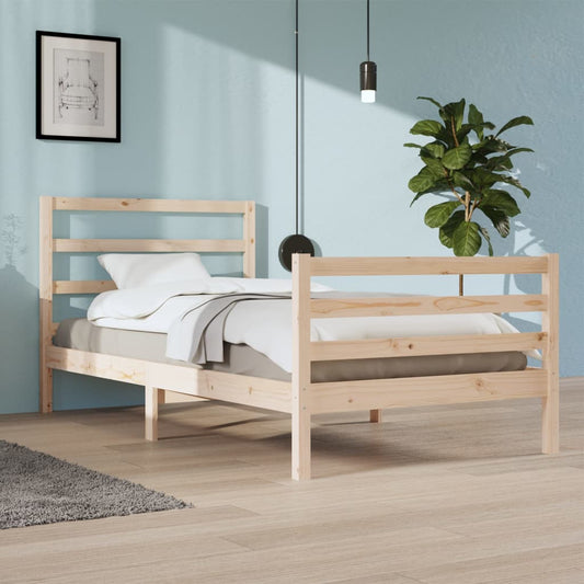 vidaXL Bed Frame Solid Wood Pine 100x200 cm